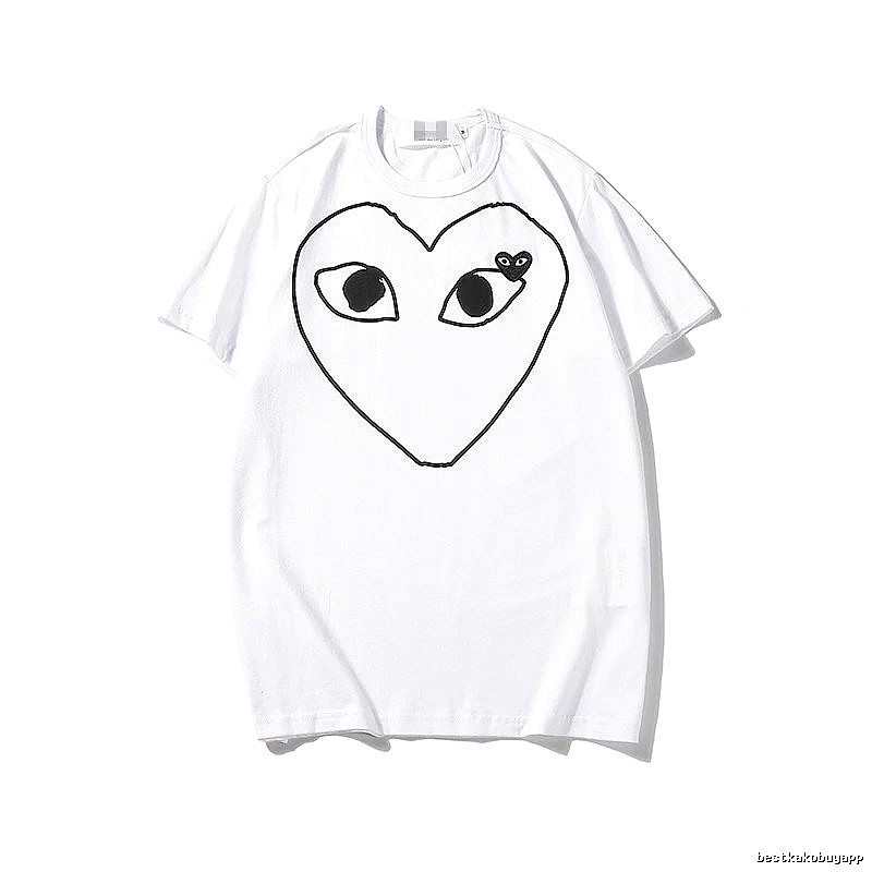 Comme des Garcons PLAY 2023-13 Black Style 2313 Heart Logo T-Shirt Bold Graphic
