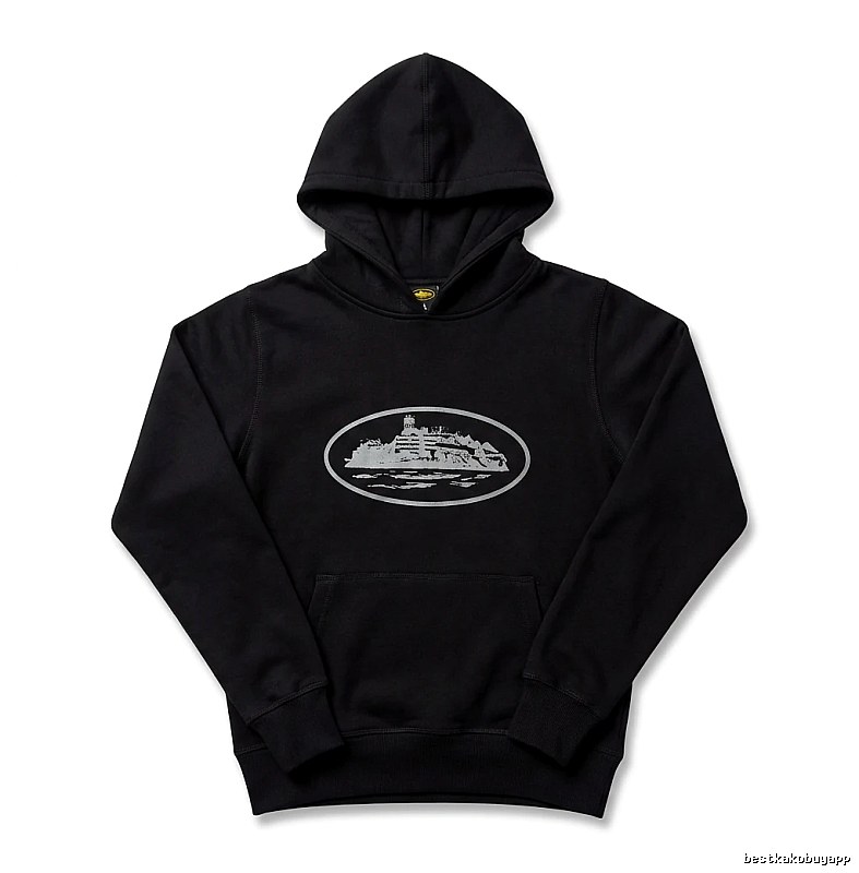 Corteiz Island Logo Minimalist Style Black Sweatshirt