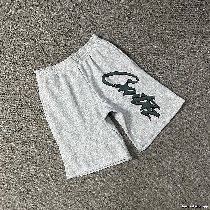 Corteiz letter-style grey shorts