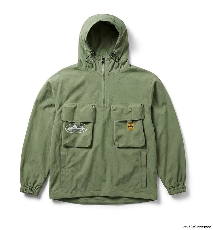 Corteiz military - style olive - green workwear jacket