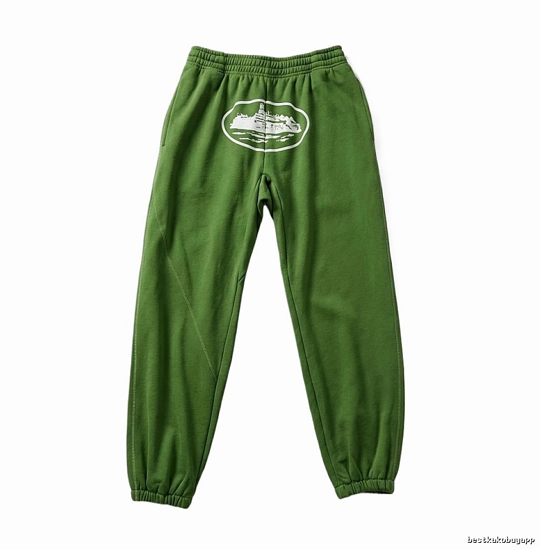 Corteiz Printed Trendy Green Pants in Streetwear Style