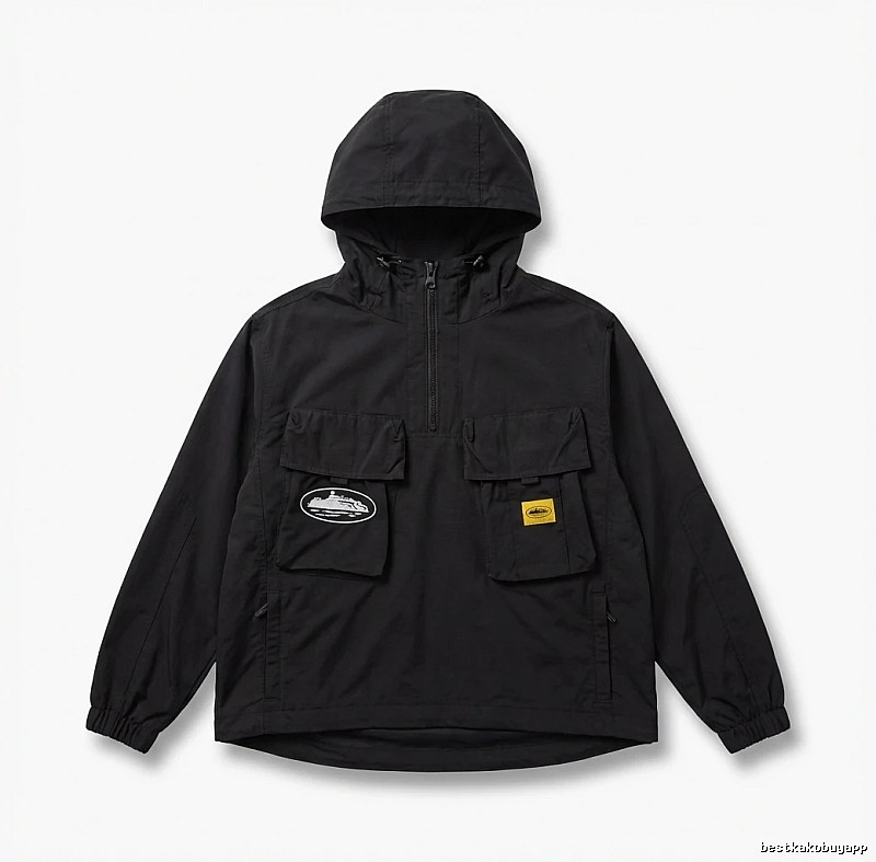 Corteiz Workwear Style Black Jacket