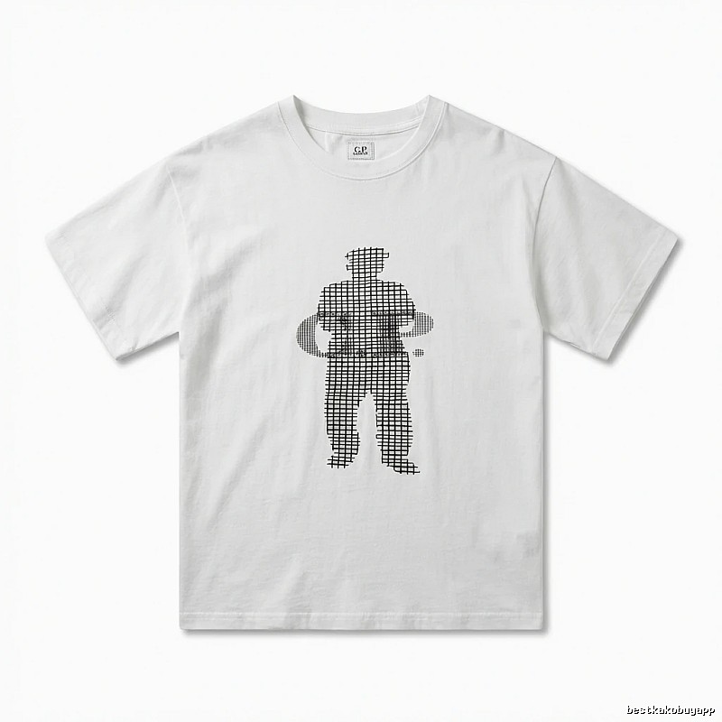 C.P. Grid Wind White T-shirt