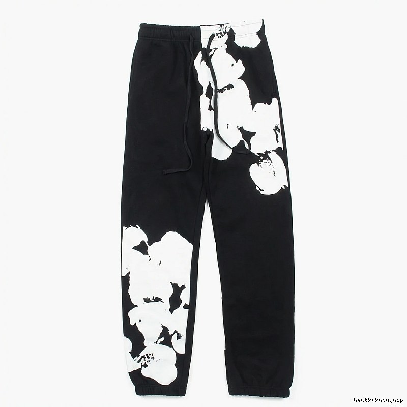 DENIM TEARS Ink-wash Style Black Sweatpants
