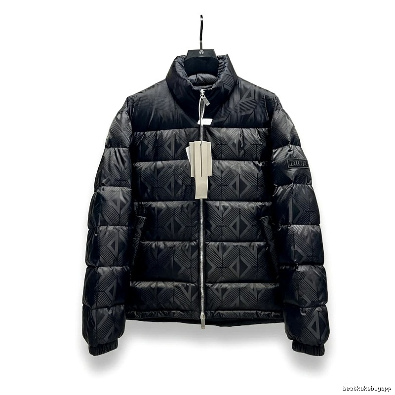 Dior diamond - checkered black down jacket