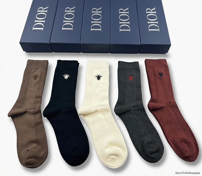 Dior embroidered fashion socks