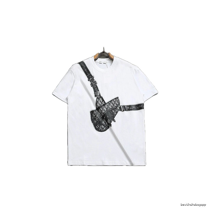 Dior Monogram Collection Light Luxury Style White T-Shirt