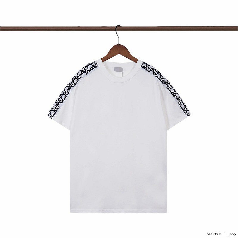 Dior Monogram Logo Tape Casual White T-Shirt