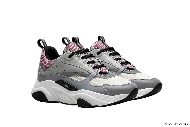 Dior retro-style gray-pink sports shoes