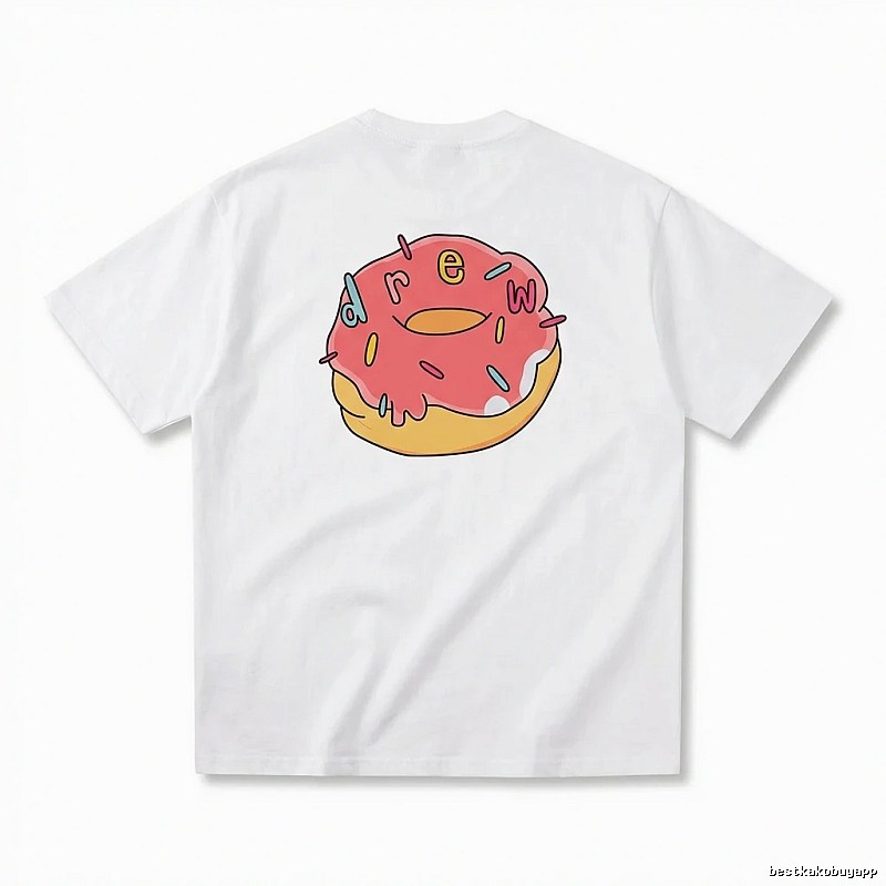 DREW Donut Cartoon White T-shirt