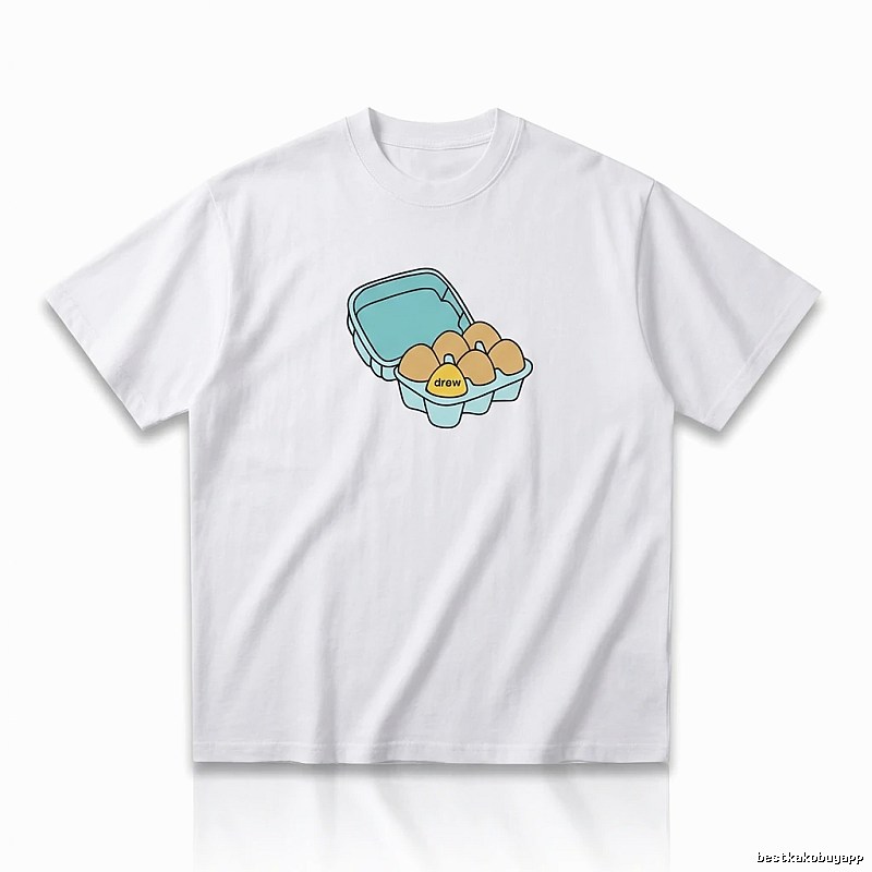 DREW Egg Series Simple White T-shirt