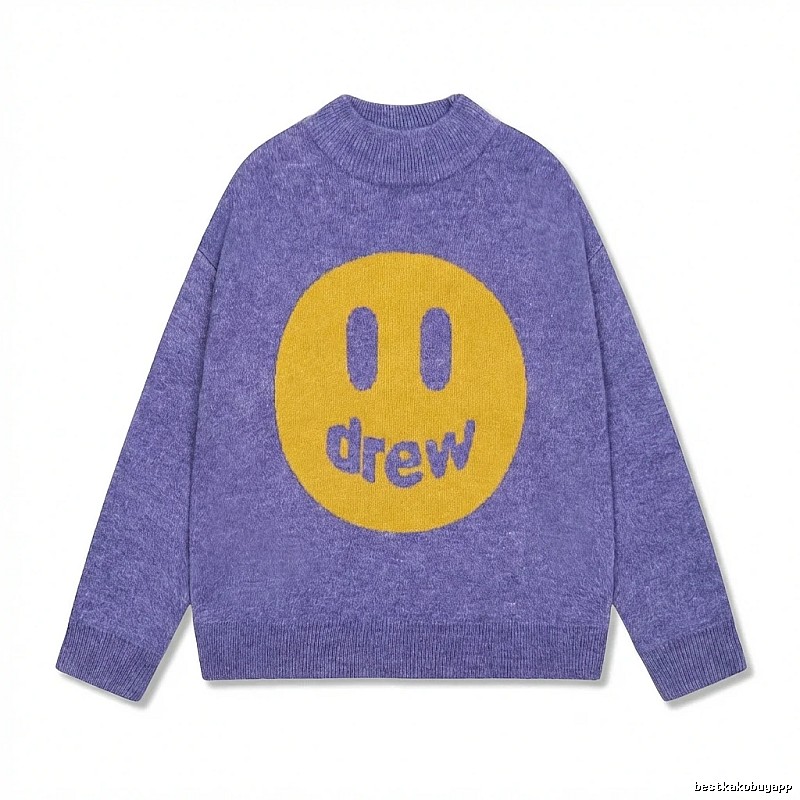 DREW Smiley Purple Sweater