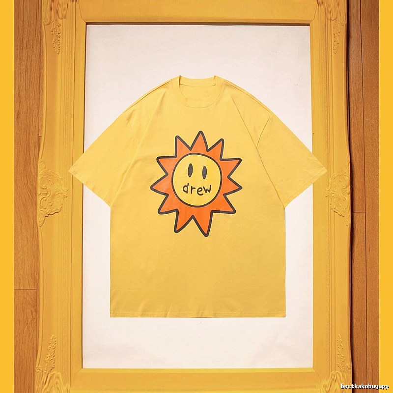DREW Street Style Sun Smiley Face Yellow T-shirt