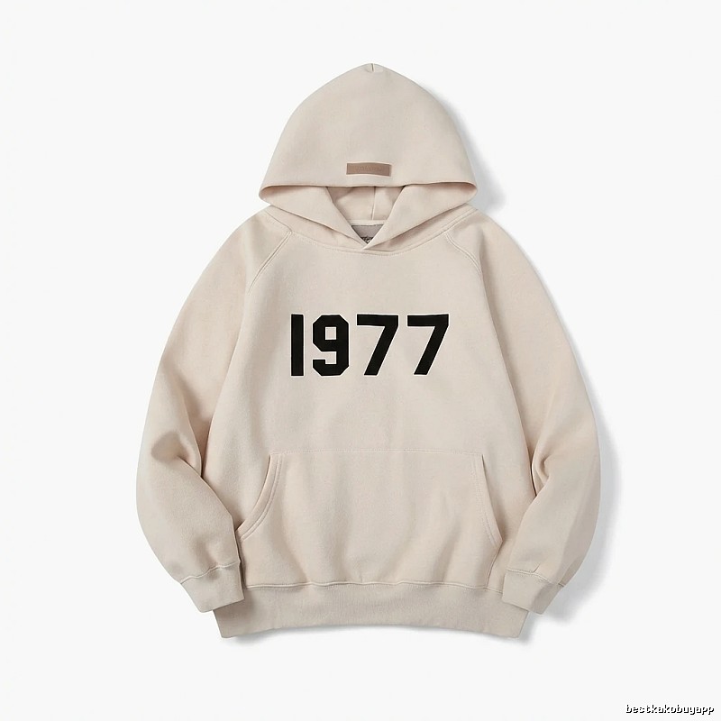 ESSENTIALS 1977 Series Minimalist Style Beige Hoodie