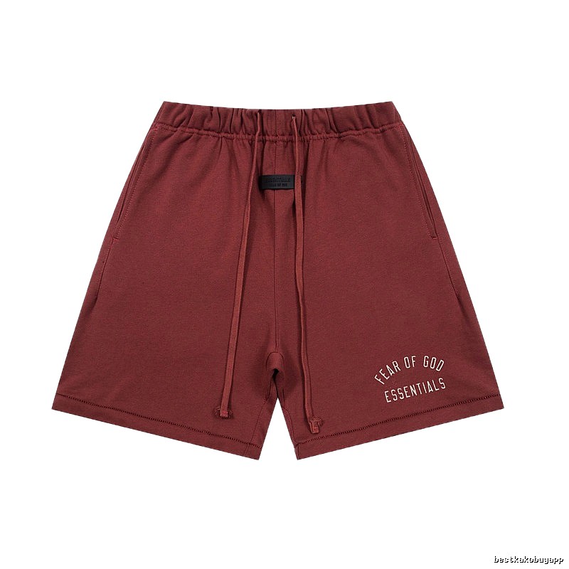 ESSENTIALS casual style burgundy shorts