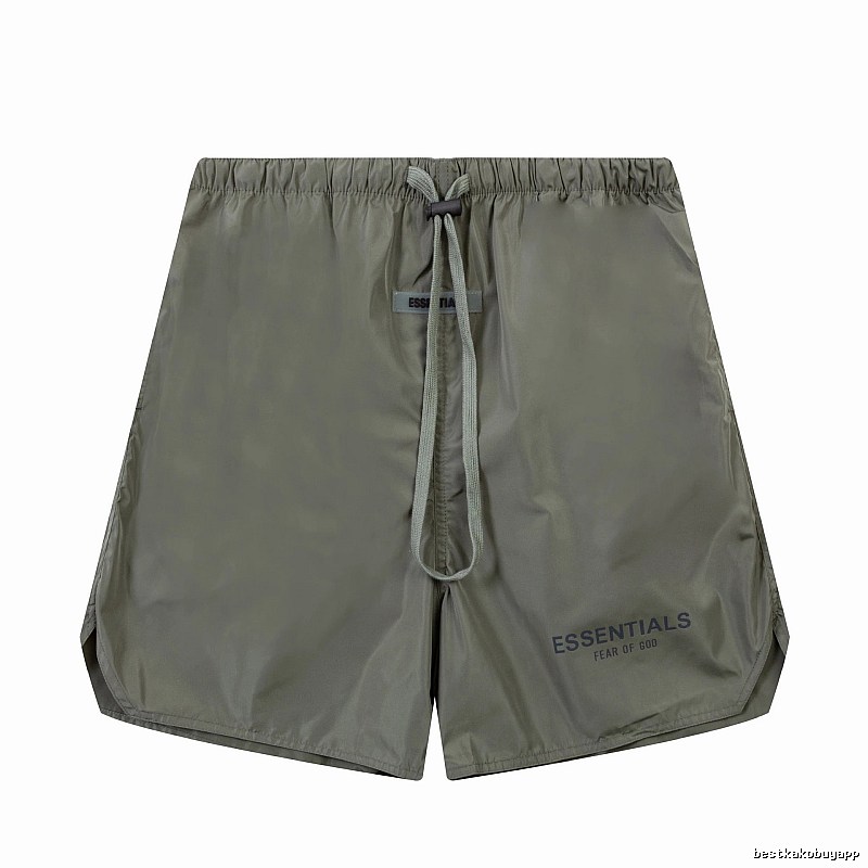 ESSENTIALS casual style military green shorts