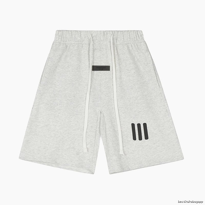 ESSENTIALS minimalist light gray shorts