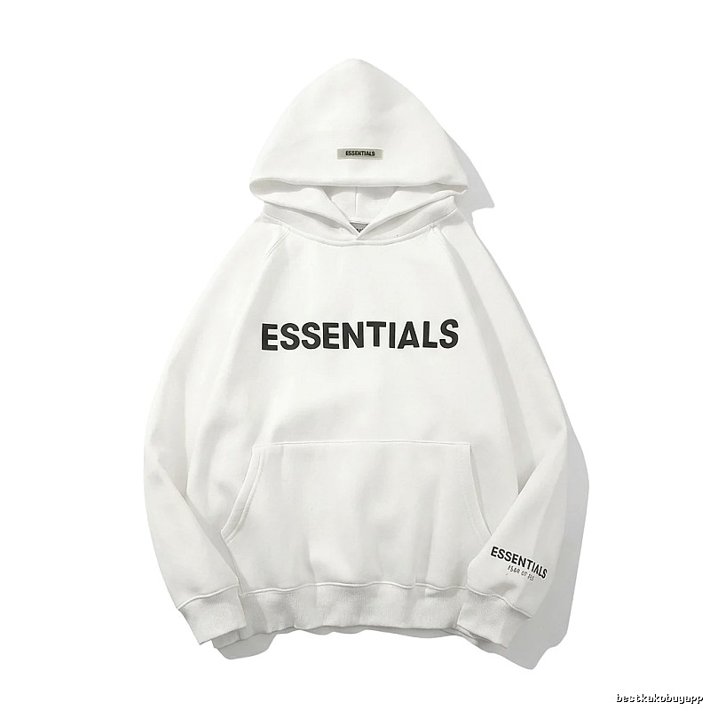 ESSENTIALS minimalist style white sweatshirt