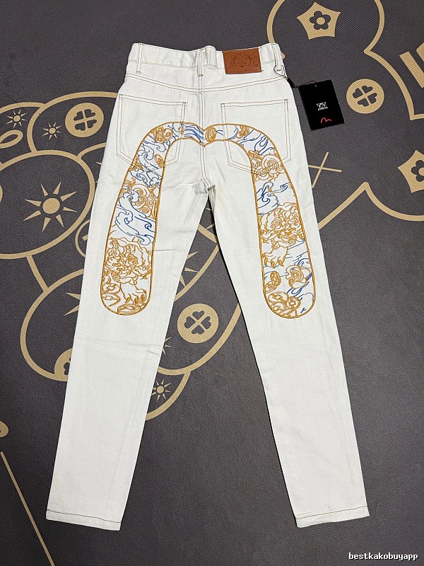 Evisu Ornate Graphic Jeans Style Edit in White
