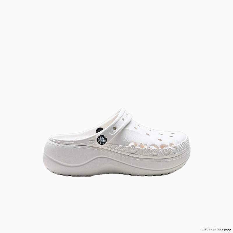 Fashionable white Crocs clogs