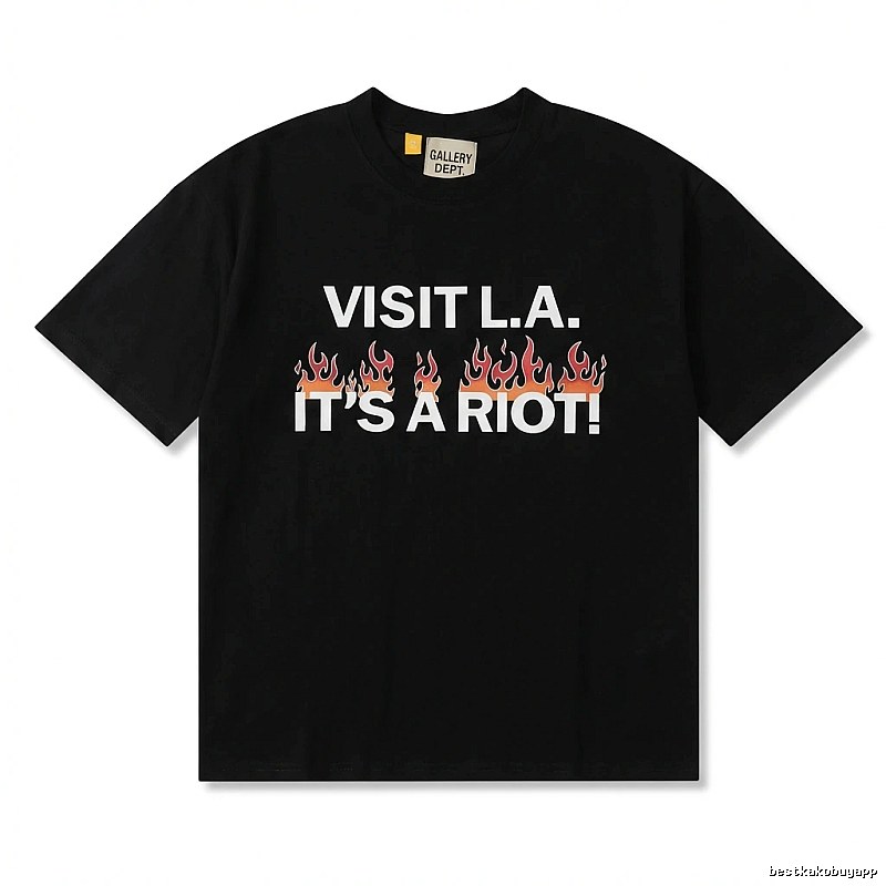 Gallery Dept Flame Print Black T-shirt