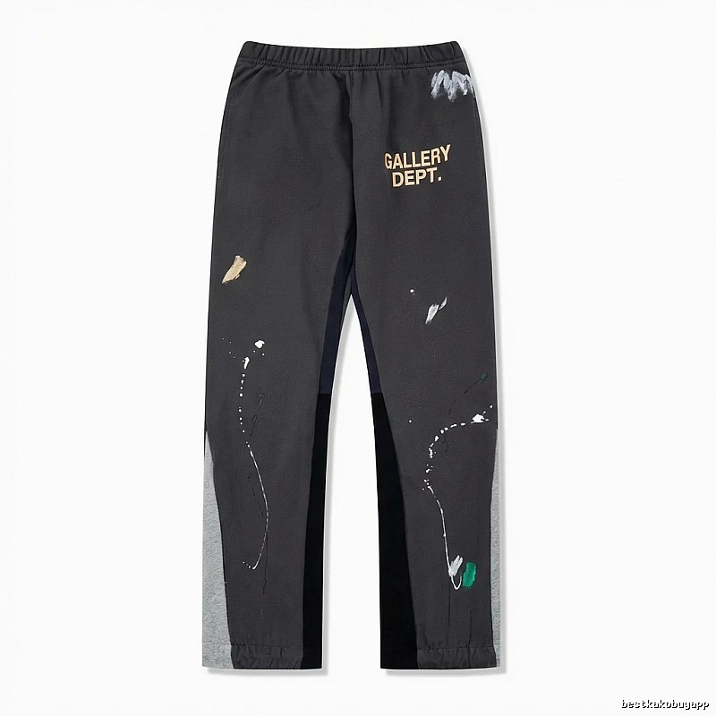 Gallery Dept Graffiti Style Black and Grey Sweatpants