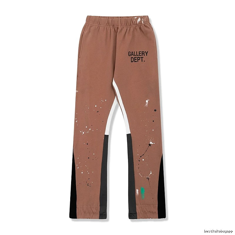 Gallery Dept Graffiti Style Coffee-colored Pants