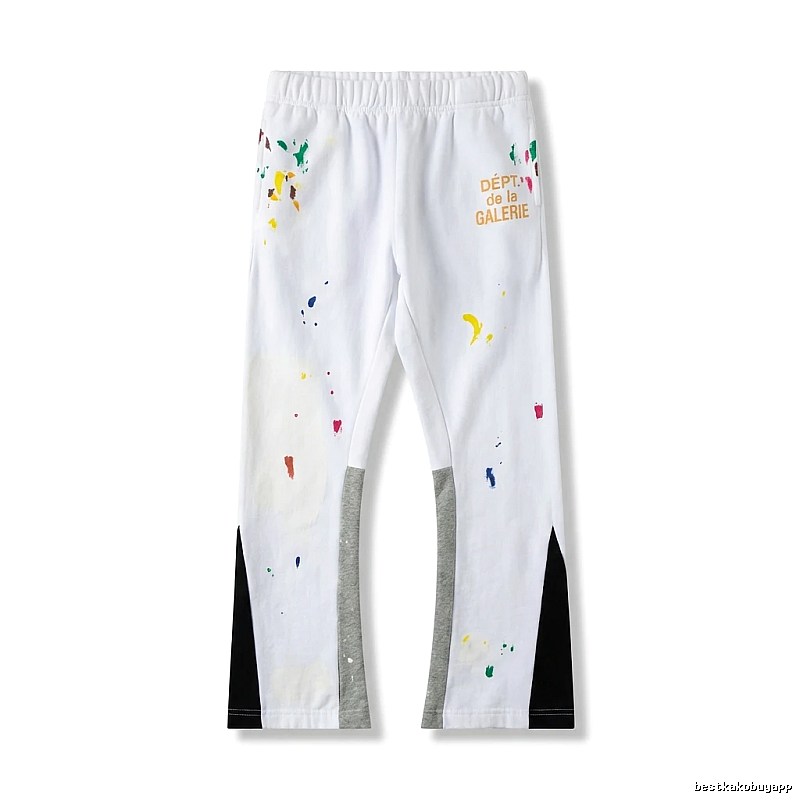 Gallery Dept Graffiti Style White Long Trousers