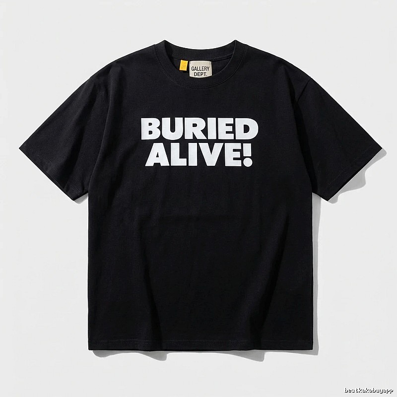 Gallery Dept Trendy and Cool Style Black T-shirt