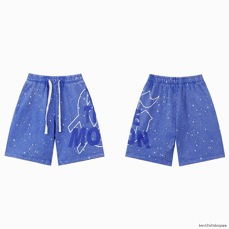 Godspeed Starry Sky Street Style Blue Shorts