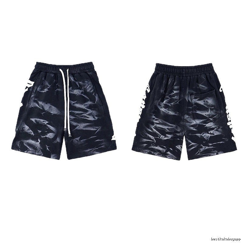 Godspeed Tie-Dye Collection Street Style Black and Grey Shorts