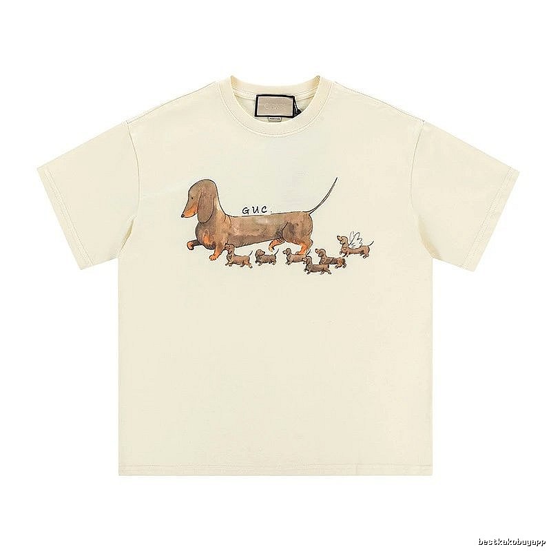 Gucci Sausage Print Casual Off-white T-shirt