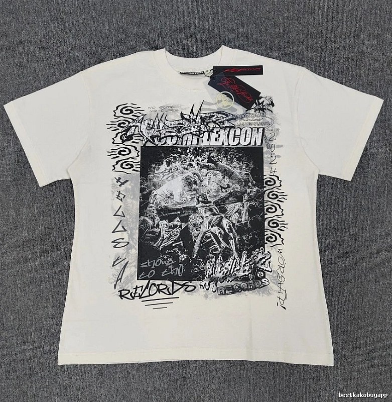 Hellstar Co-branded Graffiti Street Style Off-white T-shirt