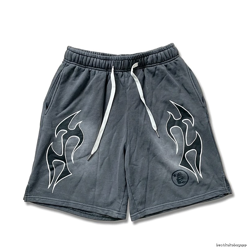 Hellstar Flame Wind Grey Shorts