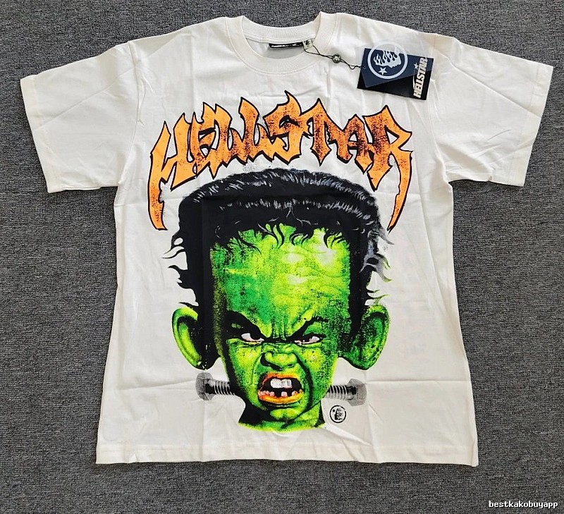 Hellstar Frankenstein Street Style White T-shirt