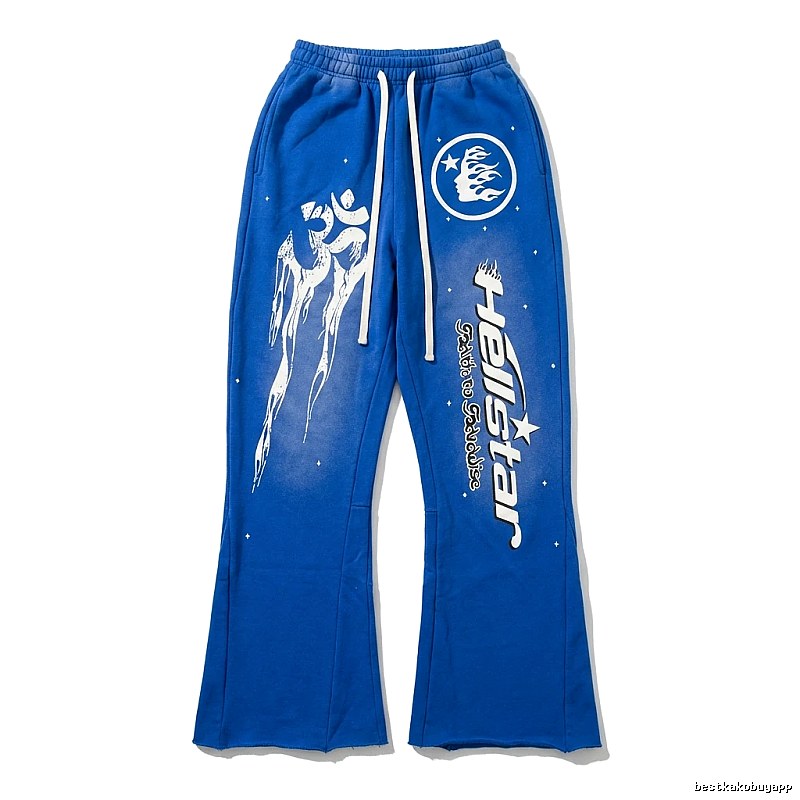 Hellstar Trendy Blue Casual Pants