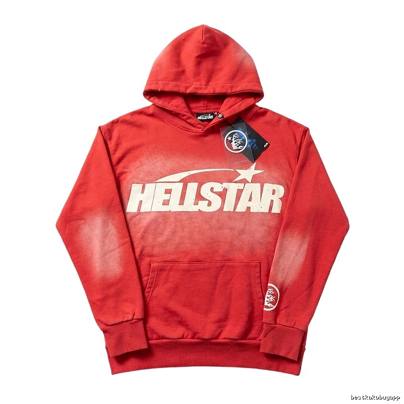 Hellstar trendy brand red hoodie