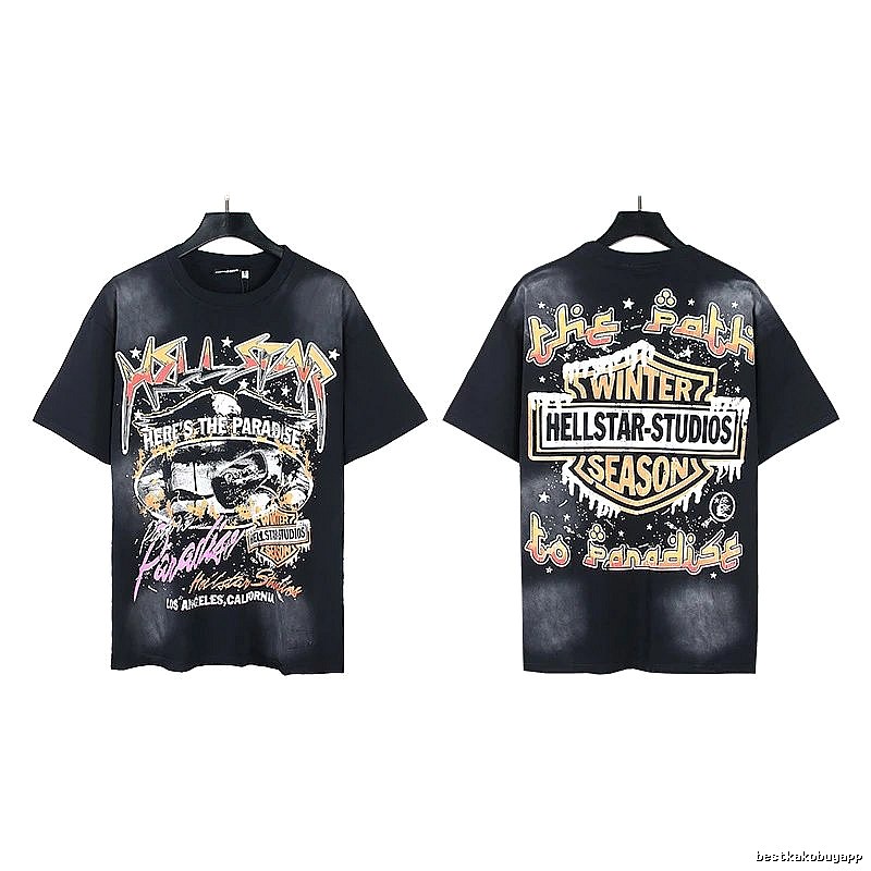 Hellstar Winter Collection Vintage Style Black T-Shirt