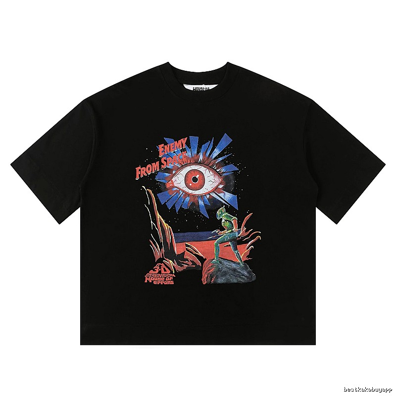 "House of Errors Alien Eye Trendy Cool Black T-shirt"
