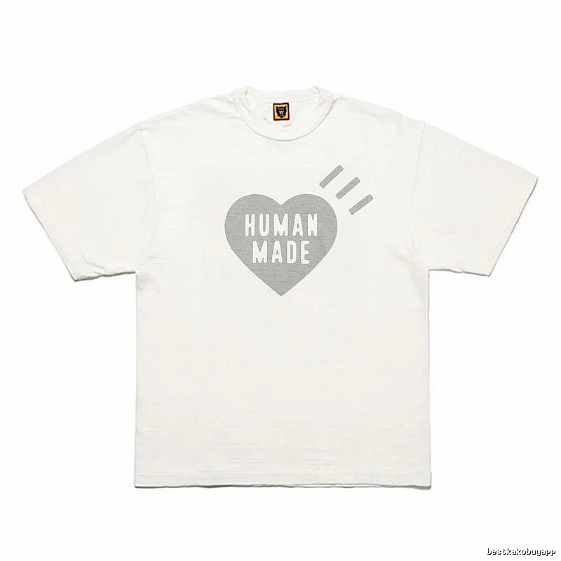 Human Made Statement Heart logo T-shirt Black Green Human for Easy Pairing