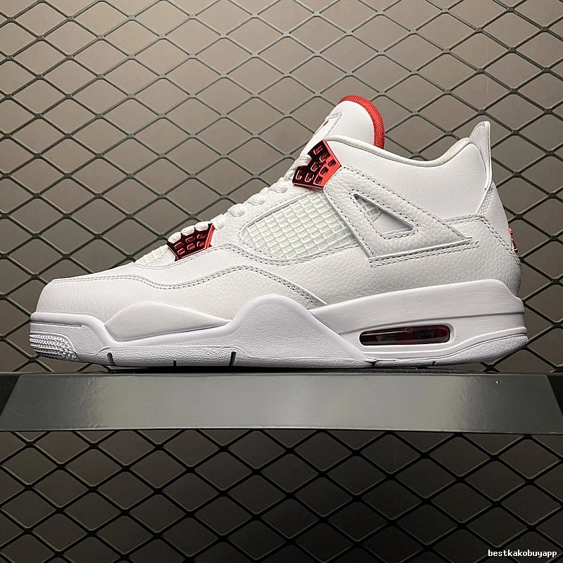 Jordan Basketball High-Tops, White and Red and Perforated Toe