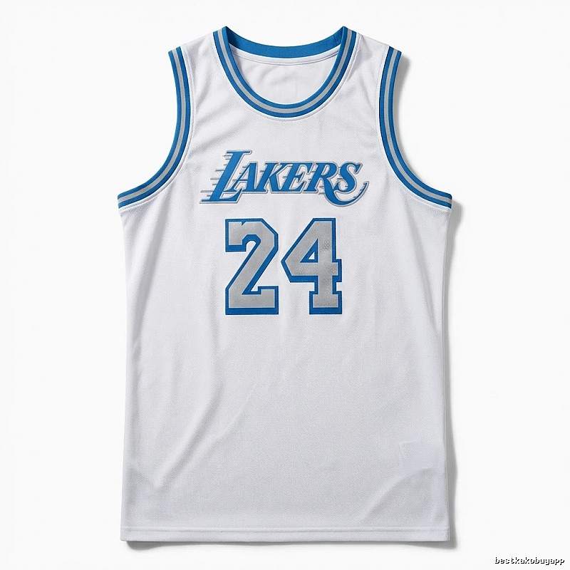 Kobe Lakers retro-style white jersey