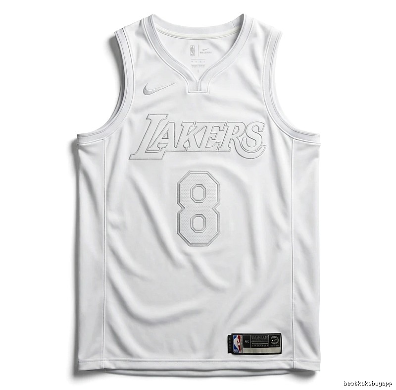 Kobe Lakers retro-style white tank top
