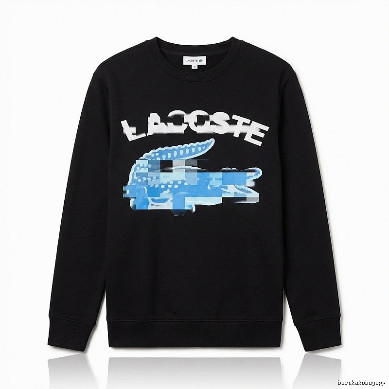 Lacoste trendy and cool style black sweatshirt