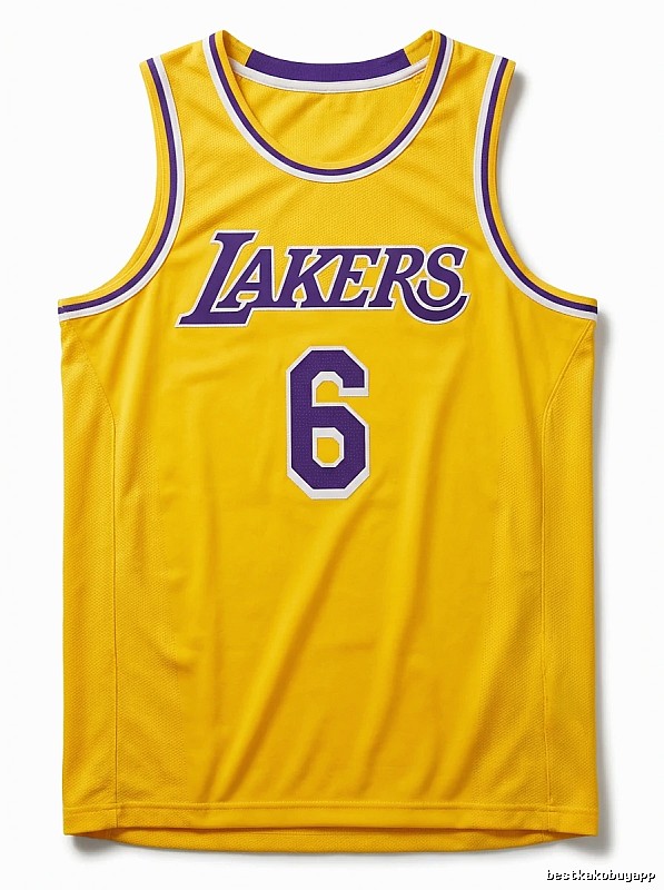 LBJ's No. 6 yellow jersey of the Lakers.