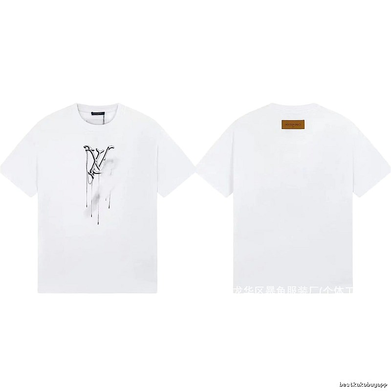 Louis Vuitton Graffiti Trend Style White Short-sleeve T-shirt