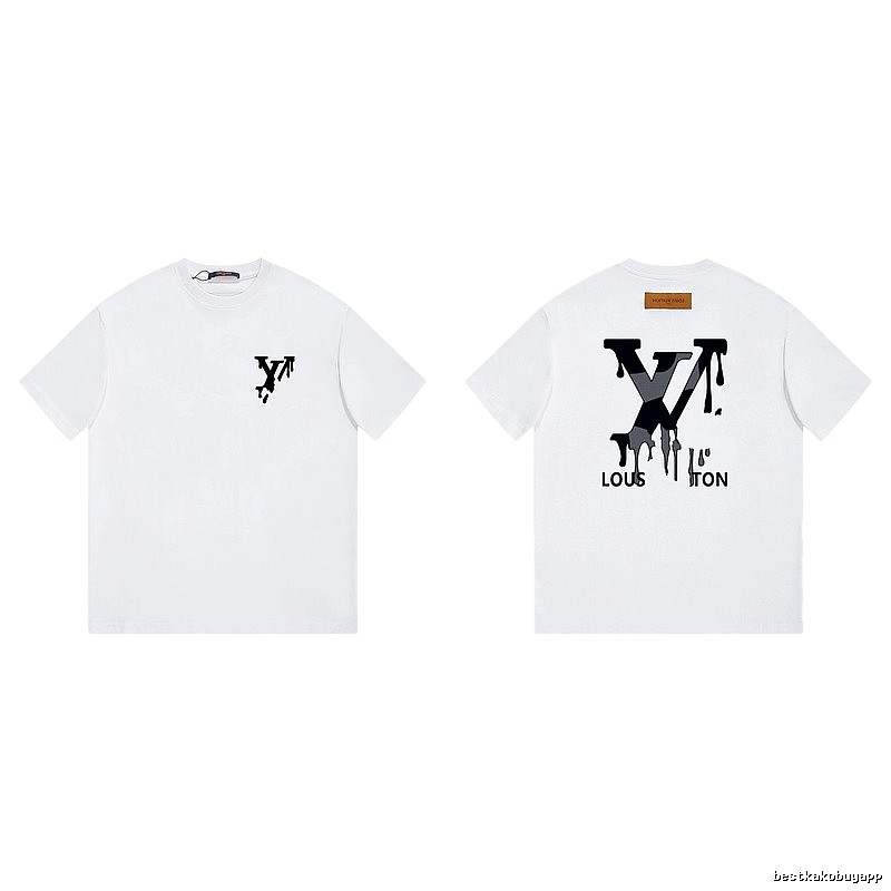 Louis Vuitton Graffiti Trend Style White T-shirt