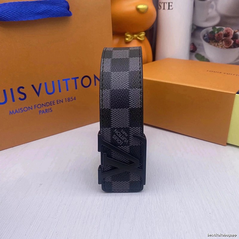Louis Vuitton Photo-Ready Hardware Detail Monogram Belt Commuter Look