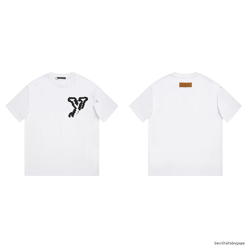 Louis Vuitton Simple Style Graffiti White T-shirt