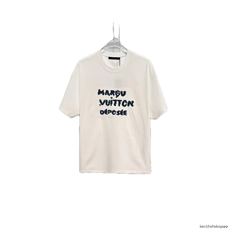 Louis Vuitton Trendy Style Embroidered White T-Shirt
